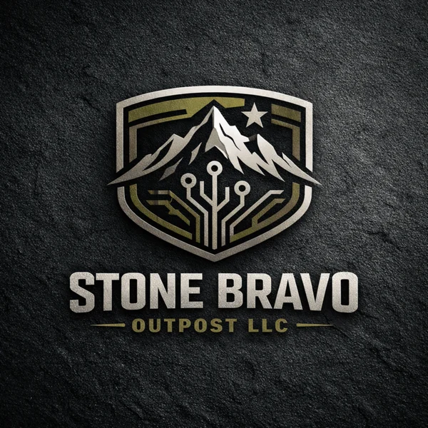 Stone Bravo Outpost LLC logo on dark textured background